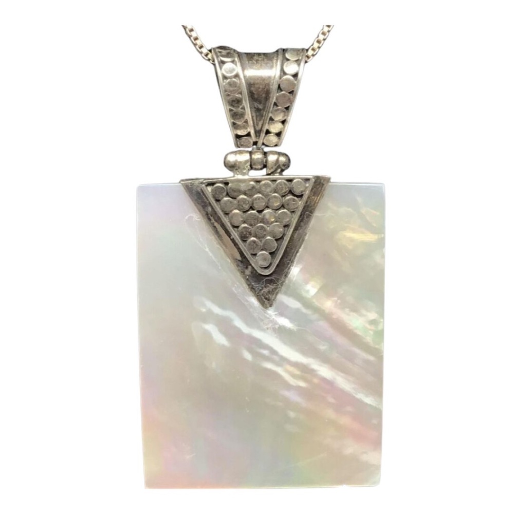 925 Sterling Silver Necklace 14.6g (MOP) - Picture 2 of 4